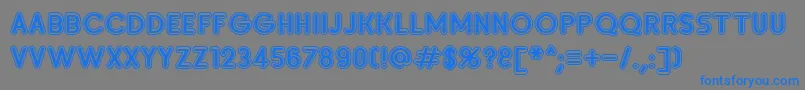 fuente SanasoftInsetD.Kz – Fuentes Azules Sobre Fondo Gris