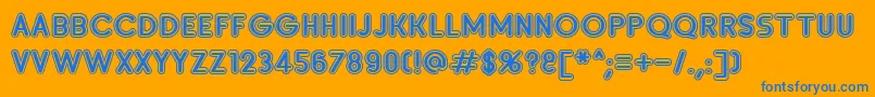 SanasoftInsetD.Kz Font – Blue Fonts on Orange Background