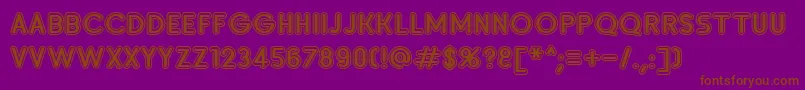Шрифт SanasoftInsetD.Kz – коричневые шрифты на фиолетовом фоне