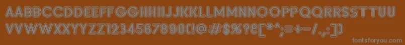 Шрифт SanasoftInsetD.Kz – серые шрифты на коричневом фоне