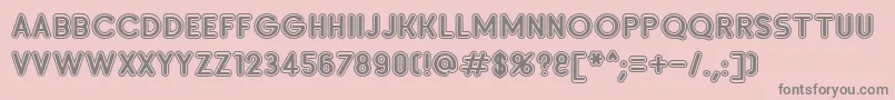 SanasoftInsetD.Kz Font – Gray Fonts on Pink Background