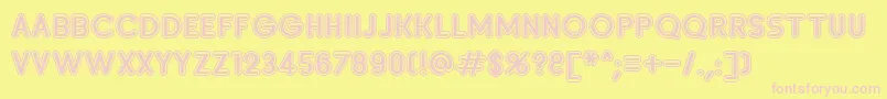 SanasoftInsetD.Kz-Schriftart – Rosa Schriften auf gelbem Hintergrund
