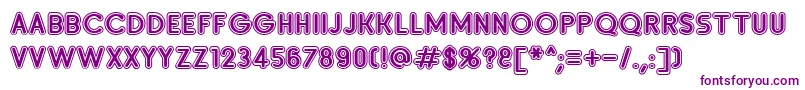 Police SanasoftInsetD.Kz – polices violettes sur fond blanc