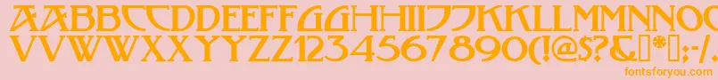 Tobaccoroadnf Font – Orange Fonts on Pink Background