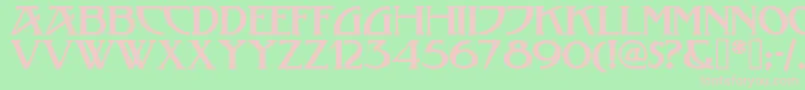 Tobaccoroadnf Font – Pink Fonts on Green Background