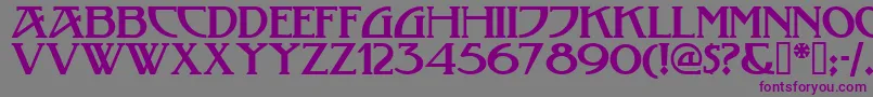 Tobaccoroadnf Font – Purple Fonts on Gray Background