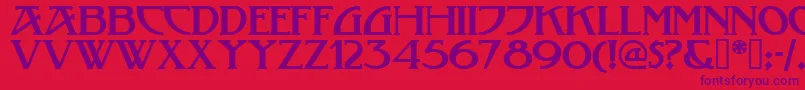 Tobaccoroadnf Font – Purple Fonts on Red Background