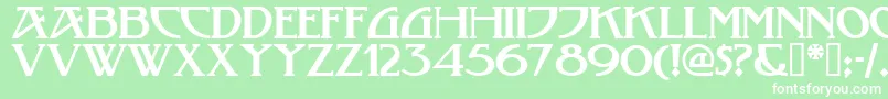 Tobaccoroadnf Font – White Fonts on Green Background