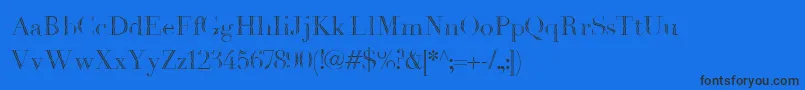 フォントHavanaharbor1889 – 黒い文字の青い背景