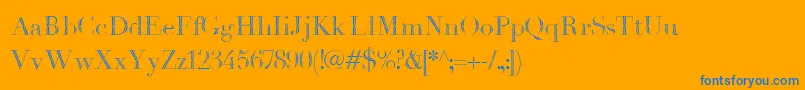 Havanaharbor1889 Font – Blue Fonts on Orange Background