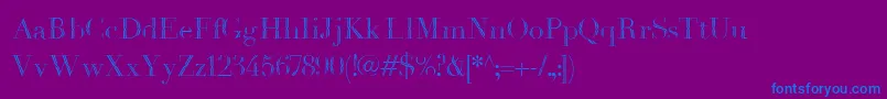 フォントHavanaharbor1889 – 紫色の背景に青い文字