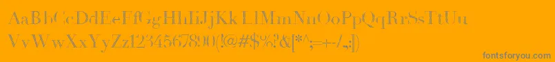 Havanaharbor1889-Schriftart – Graue Schriften auf orangefarbenem Hintergrund