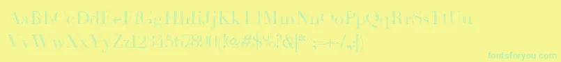 Havanaharbor1889 Font – Green Fonts on Yellow Background