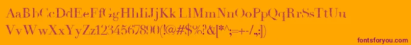 Havanaharbor1889 Font – Purple Fonts on Orange Background