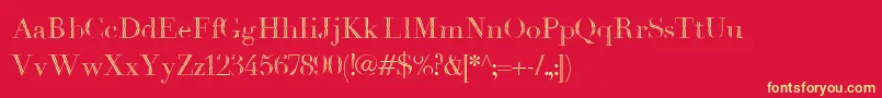 Havanaharbor1889 Font – Yellow Fonts on Red Background