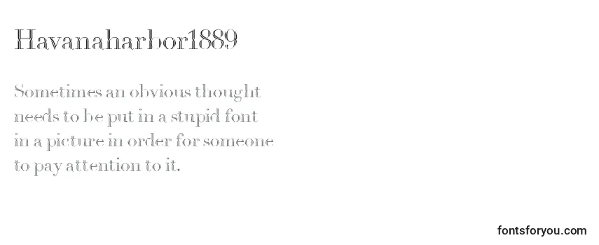 Review of the Havanaharbor1889 Font