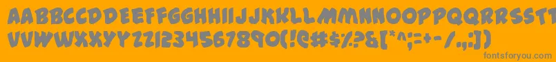 フォント44v2 – オレンジの背景に灰色の文字