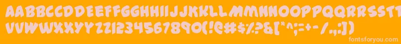 44v2 Font – Pink Fonts on Orange Background