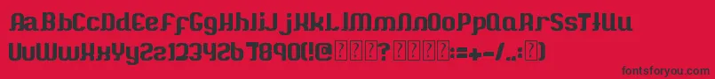 Nendo Font – Black Fonts on Red Background