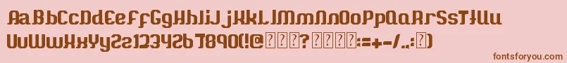 Nendo Font – Brown Fonts on Pink Background