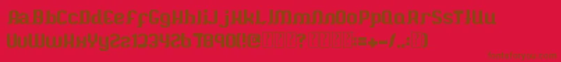 Nendo Font – Brown Fonts on Red Background
