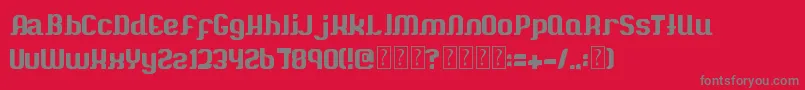 Nendo Font – Gray Fonts on Red Background