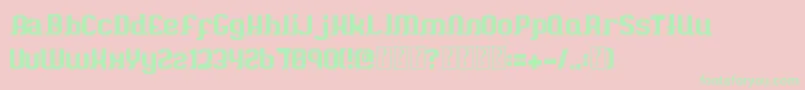 Nendo Font – Green Fonts on Pink Background