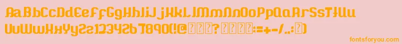 Nendo Font – Orange Fonts on Pink Background