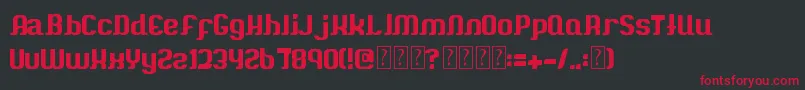 Nendo Font – Red Fonts on Black Background