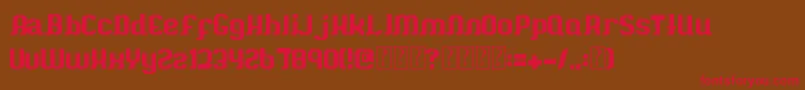 Nendo Font – Red Fonts on Brown Background