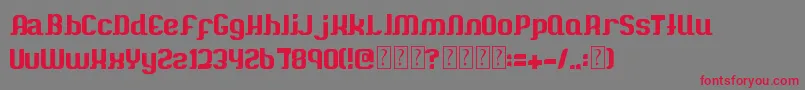 Nendo Font – Red Fonts on Gray Background