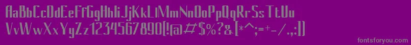 フォントConybold – 紫の背景に灰色の文字