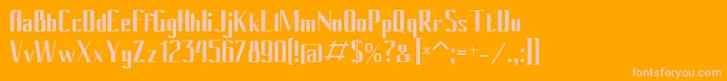 Conybold-Schriftart – Rosa Schriften auf orangefarbenem Hintergrund