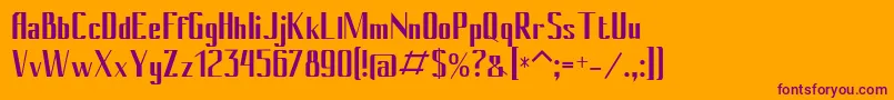 Conybold Font – Purple Fonts on Orange Background