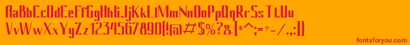 Conybold Font – Red Fonts on Orange Background