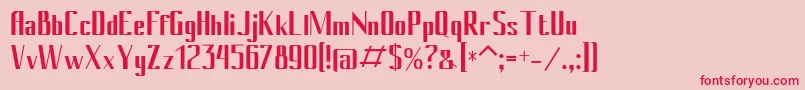 Weitere Informationen zur Conybold-Schriftart Conybold-Schriftart – Rote Schriften auf rosa Hintergrund