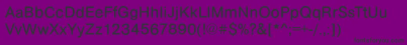 ArezzoRegular-fontti – mustat fontit violetilla taustalla