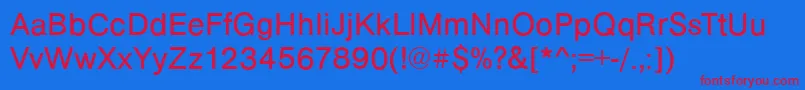 ArezzoRegular Font – Red Fonts on Blue Background