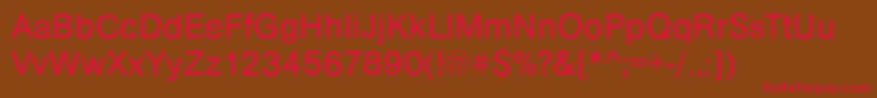 ArezzoRegular Font – Red Fonts on Brown Background