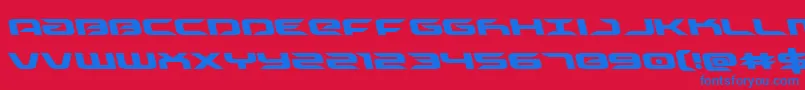 Driveleft Font – Blue Fonts on Red Background