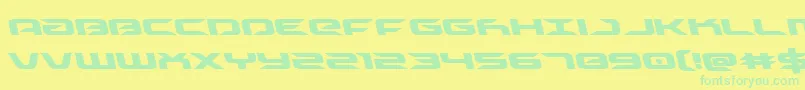 Driveleft Font – Green Fonts on Yellow Background