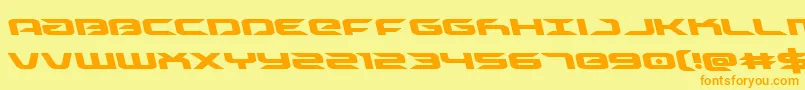 Czcionka Driveleft – pomarańczowe czcionki na żółtym tle