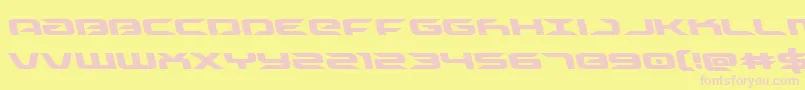 Driveleft Font – Pink Fonts on Yellow Background