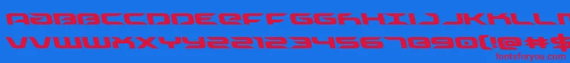 Driveleft Font – Red Fonts on Blue Background