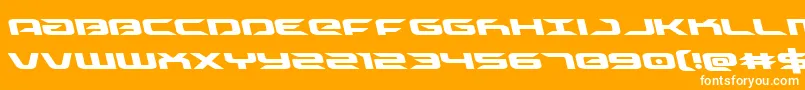 Driveleft Font – White Fonts on Orange Background