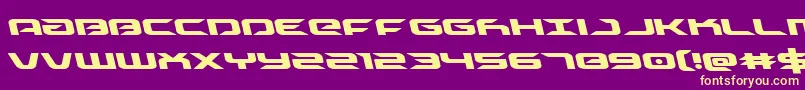 Driveleft Font – Yellow Fonts on Purple Background