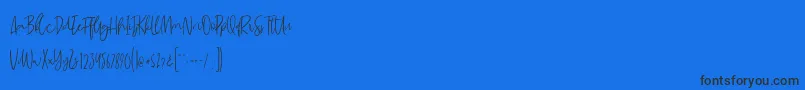 MadeleineDemo Font – Black Fonts on Blue Background