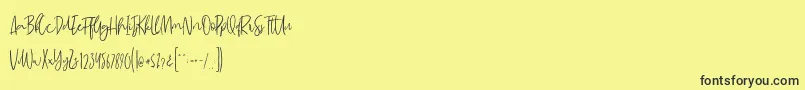 More about MadeleineDemo Font MadeleineDemo Font – Black Fonts on Yellow Background