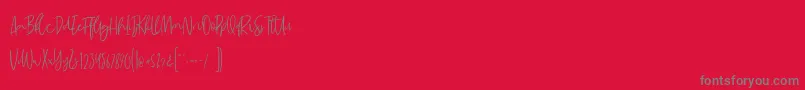 MadeleineDemo Font – Gray Fonts on Red Background