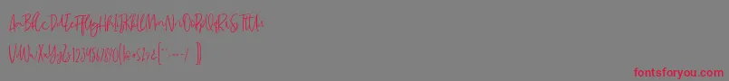 MadeleineDemo Font – Red Fonts on Gray Background
